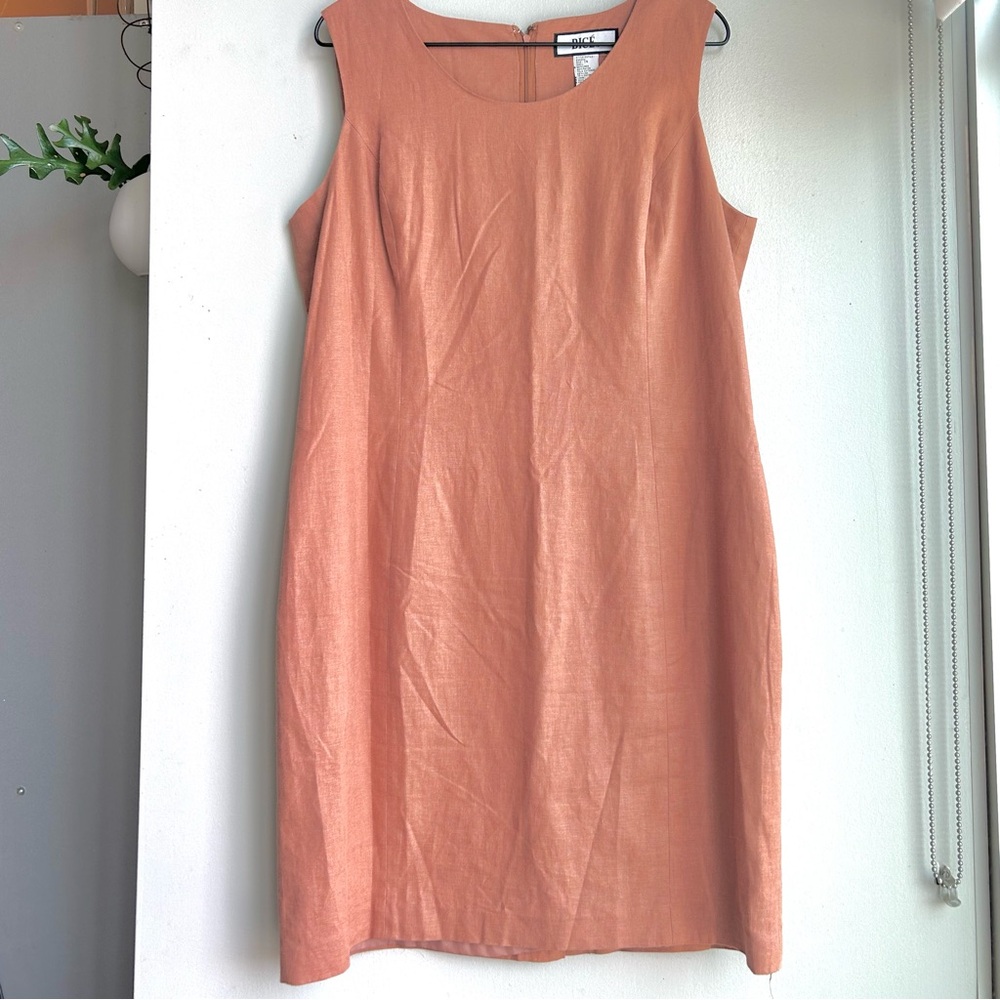 Elegant Dark Peach Midi Dress